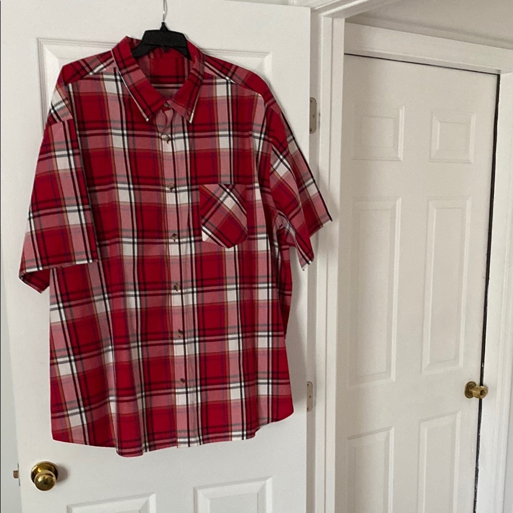 Red Plaid Men's Shirt